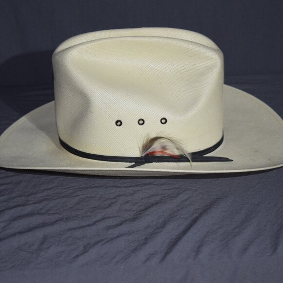 Stetson 10X Rancher Shantung Straw Cowboy Hat - Size 7 1/8 - Picture 3 of 8